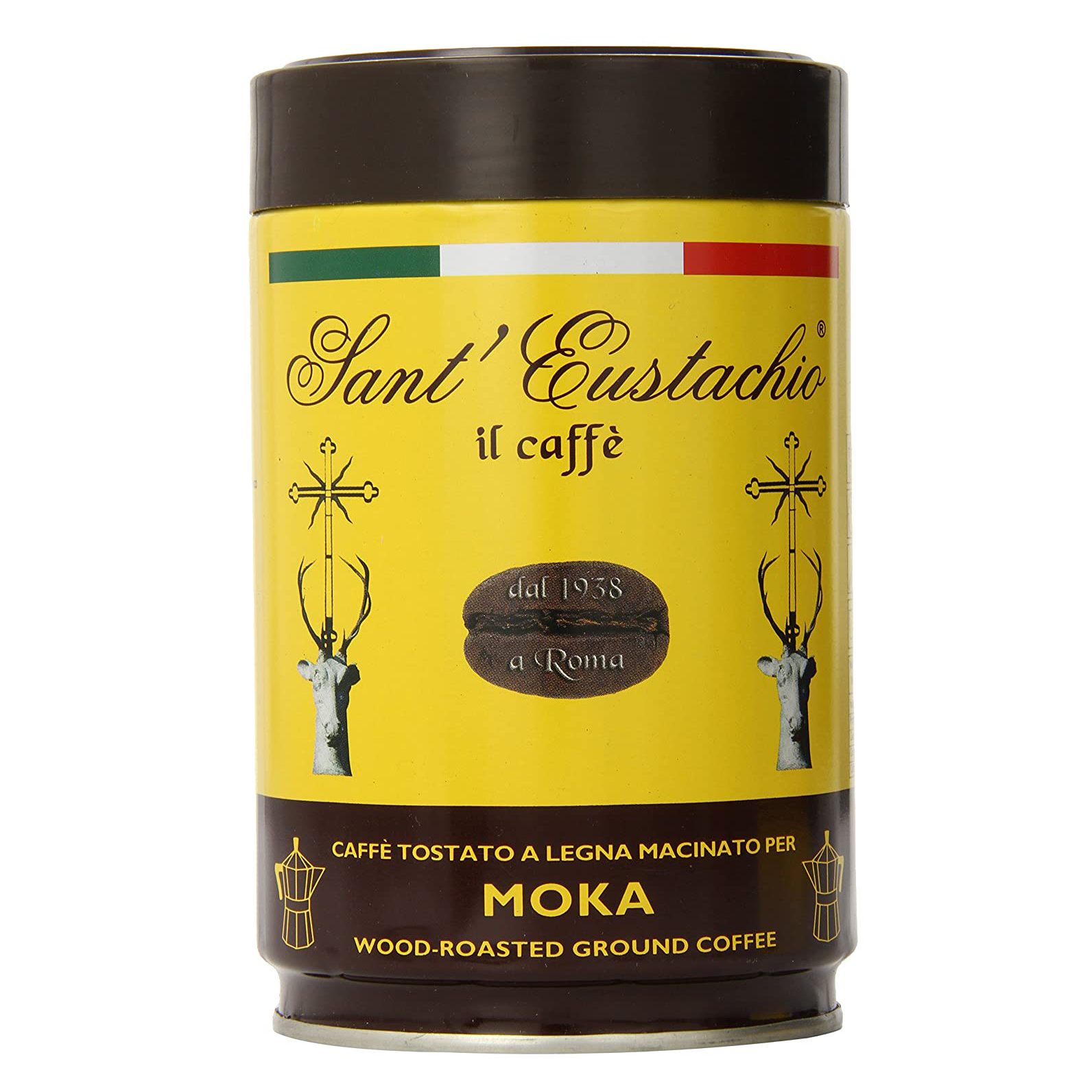 Sant’Eustachio – Grains De Café Arabica Supérieur Torréfié Sur Bois – MOKA – 250g